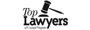 Logo: 'Top Lawyers of Coastal Virginia' with a gavel illustration above the text