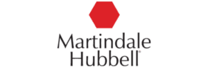 Martindale Hubbell logo with a red hexagon emblem above the brand name.