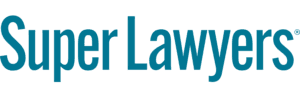 Super Lawyers logo in teal text on a white background.